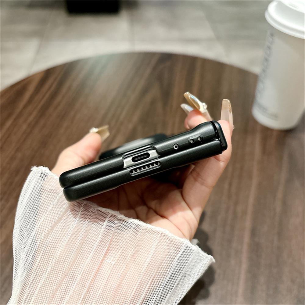 Fashion Solid Color Phone Case For VIVO X Fold 5 Front Protection Film PC Hard Shell Hinge Transparent Fold5 Back Cover