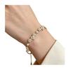 Cubic Zirconia Flower Bracelet, Adjustable Pull-Out Design Bracelet, Slim Lightweight Fit Wristband Jewelry Gift