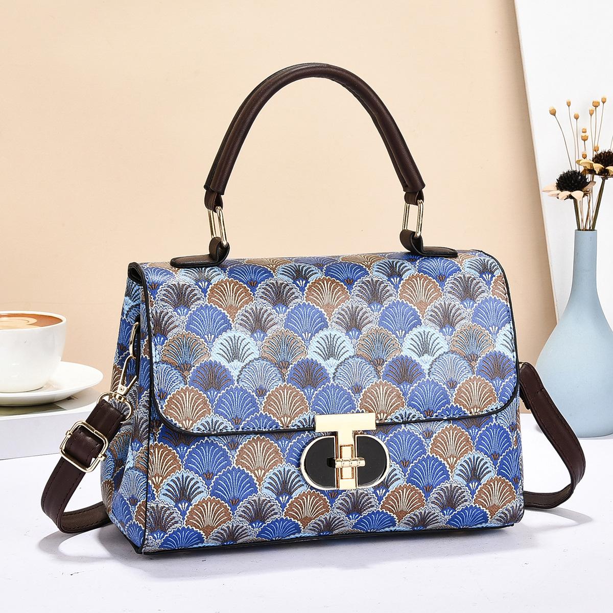 

Latest Design Big Capacity Fashion All-in-one Printed Handbag Simple To Use Texture Single Shoulder Crossbody Bag Fashionable .