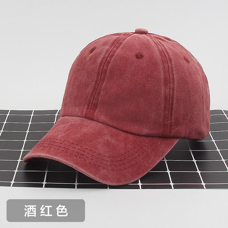 Pure cotton versatile old washed baseball hat cowboy cap street hipster autumn and winter hat female printing
