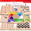 Brangdy Large 5-in-1 Wooden Board Game Set
