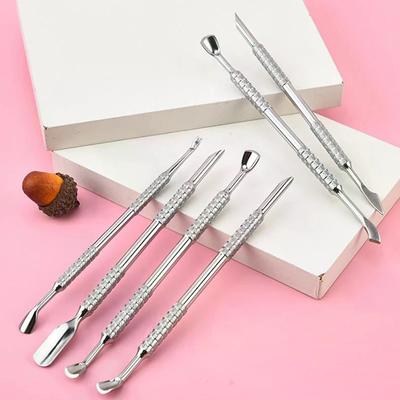 Stainless Steel Dual Sided Cuticle Pusher Double Ended Ingrown Toenail Lifter Remover Nail Art Manicure Pedicure Tools