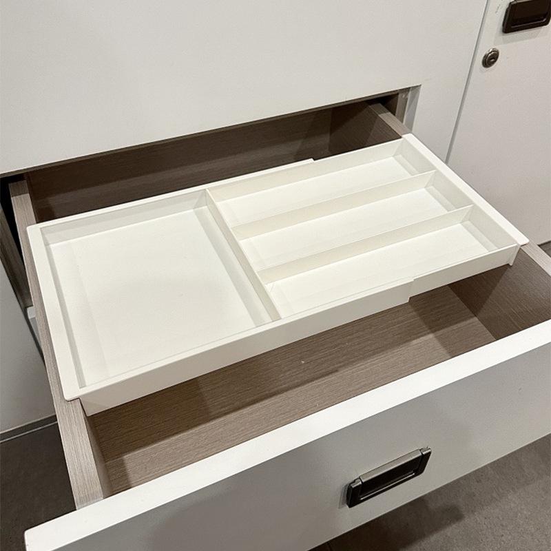 Expandable Organizer with Hanging Compartment for Kitchen, Cosmetics, and Office Supplies