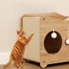 Vertical Double‑Layer Cat Tree House Sisal Scratcher with Ball Toy for Cat Grinding Claws