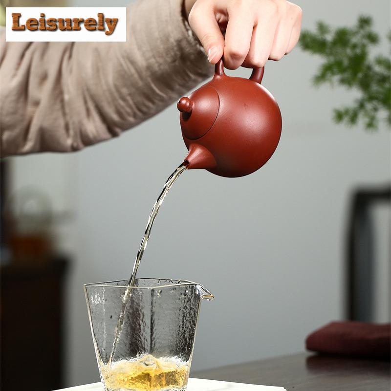 220ml High-end Yixing Purple Clay Teapots Artists Handmade Dragon Egg Pot Raw Ore Dahongpao Mud Tea Maker Kettle Zisha Tea Set