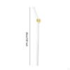 4 Pieces Bent Glass Straws Drinking with Cleaning Brush Clear for