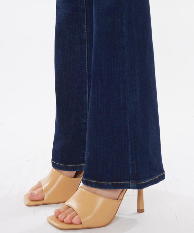 KANCAN High-Waisted Bootcut Jeans Acacia