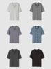 Pokeopeiseu [2Pack] Henley Neck T-Shirts (6 Colors)