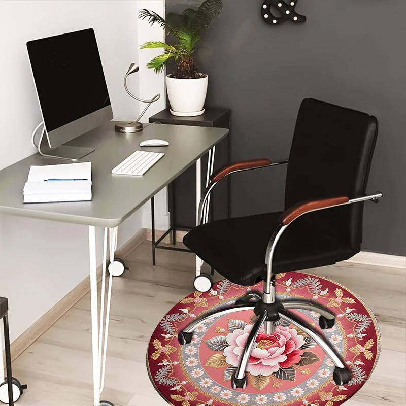 

1pc Carpet Chair Mats Floral Embroidery Artwork Perfect for Decorating Chairs, Polyester Carpet, for Living Room.YDT676 80cm by 80cm