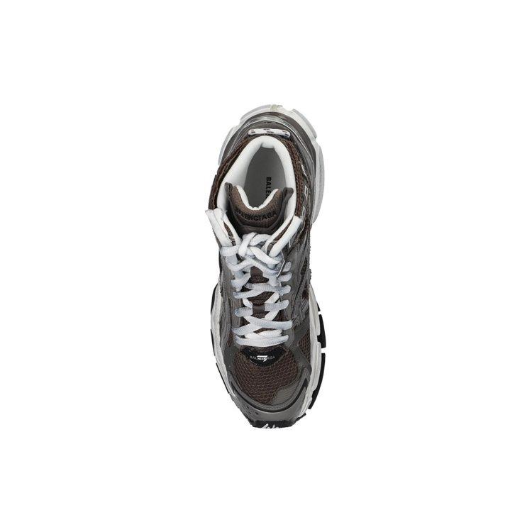 Balenciaga Runner High Top Sneakers 'Grey Nylon Suede Like Fabric' 695764W3RH31891