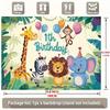 1st Birthday Banner, Cute Photo Backdrop Wall Decor for Baby Party