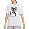 Nike Husky Print Breathable Short Sleeve T-Shirt Women Tops White DJ1846-100