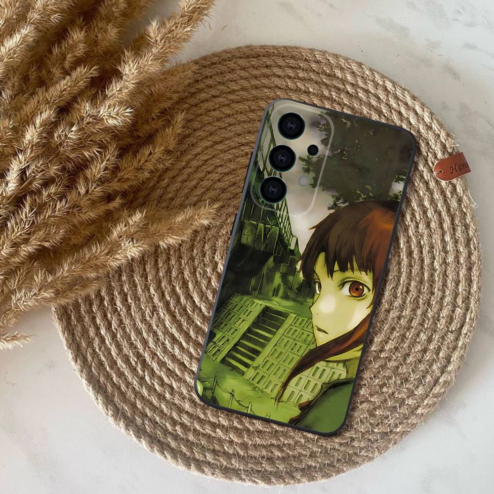 Anime Serial Experiments L-Lain Phone Case For Samsung S25,S26,S24,S21,S22,S23,S30,Ultra,S20,Plus,Fe,Lite,5G Black Cover