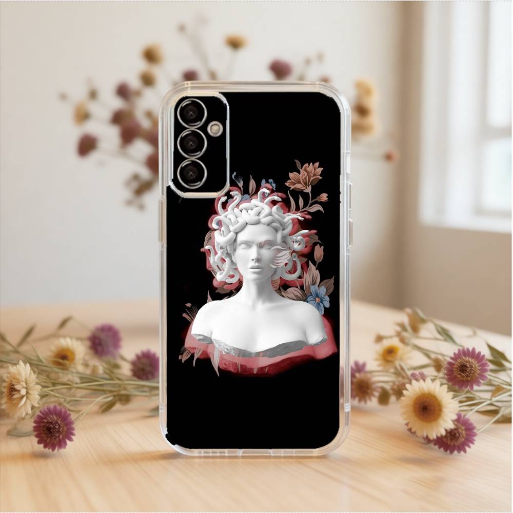 Medusa Greek Mythology Phone Case Transparent Silicone Soft For SamsungA10,12,20,21S,30,31,40,50,51,52,70,71 Samsung a40