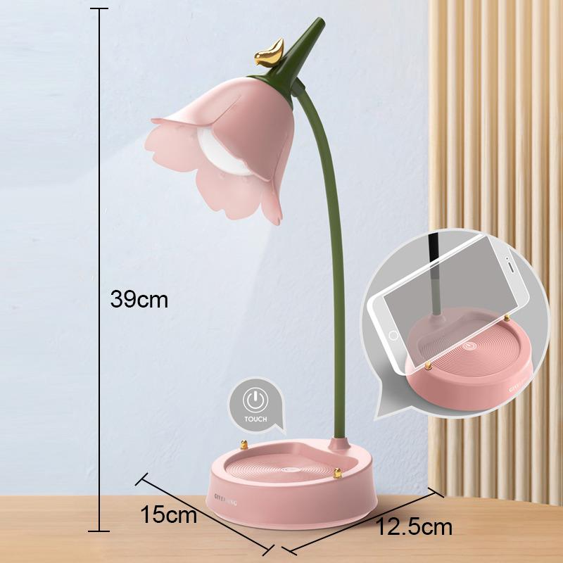 Novelty Rechargeable LED Table Lamp USB Touch 3-speed Dimming Kids Reading Eye care Indoor for Home Desk Decor Night Lamp Gifts