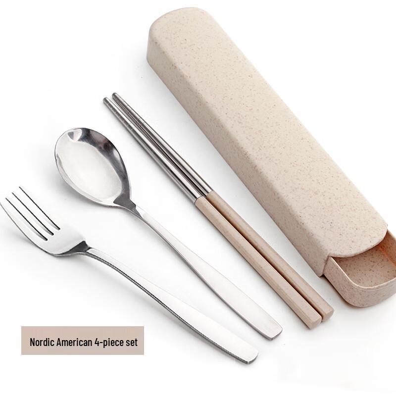 Portable Stainless Steel Chopsticks and Fork Set