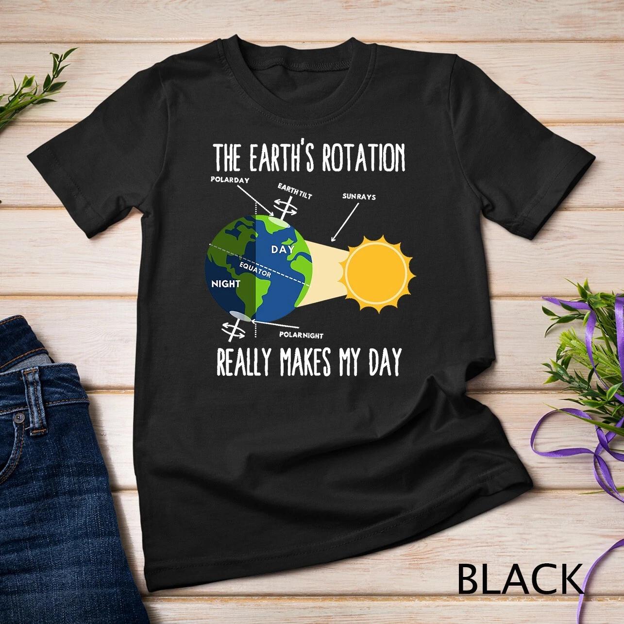 Funny Earth Rotation Earth Day Science Teacher Kids Women T-Shirt Unisex T-shirt S