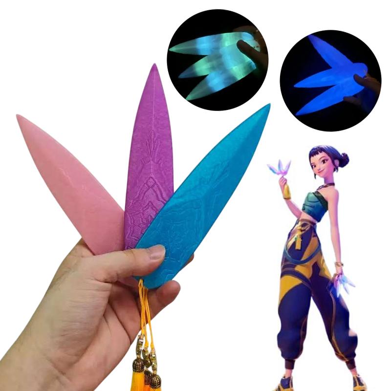 Zoey Kpop Demon Hunters Cosplay Lights Dart Weapons Roleplay Props For Girl Group Idol Halloween Carnival Costume Accessories