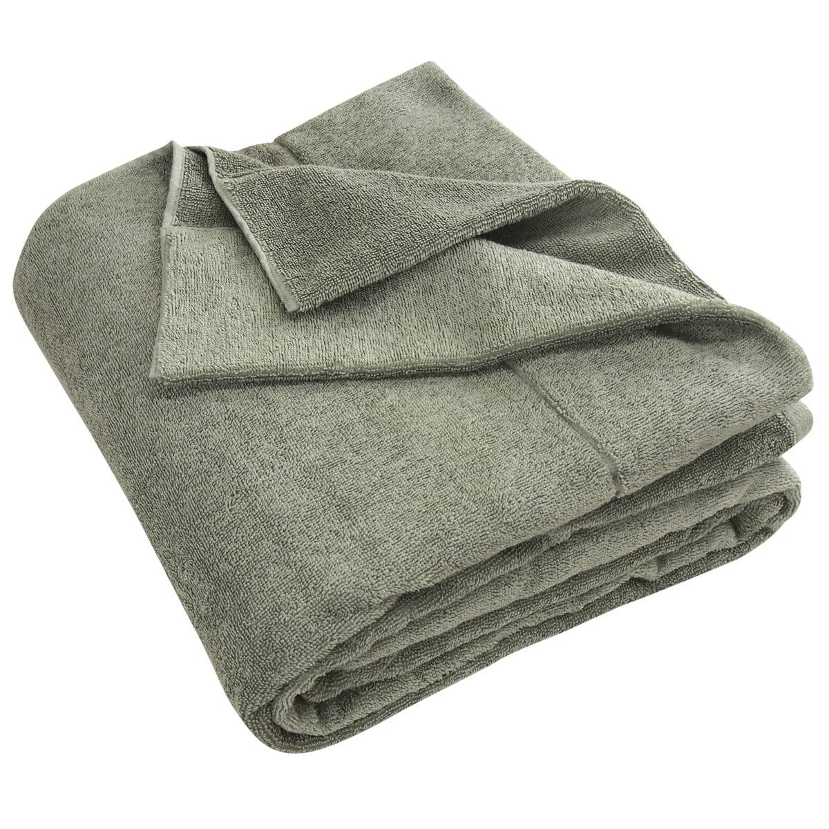 

Rivere Single Towel Blanket, 100% Egyptian Cotton, Summer, Moisture-Wicking, Quick-Drying, Thick (Sage Green)