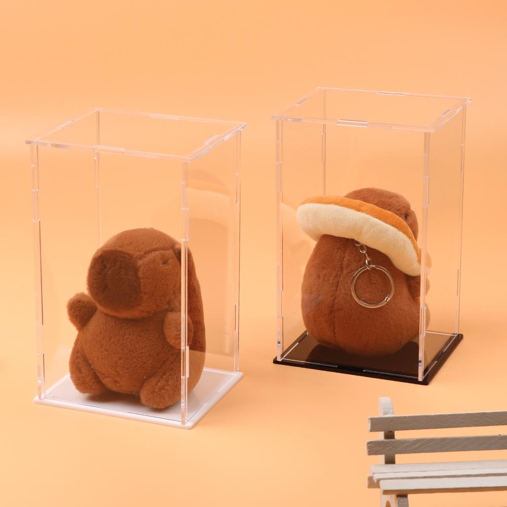 1 st Transparent Akryl Displayfodral Förvaringslåda 11,4x9,7x18cm för Labubu Plyschdockor/Leksaker Organizer Skyddsbehållare