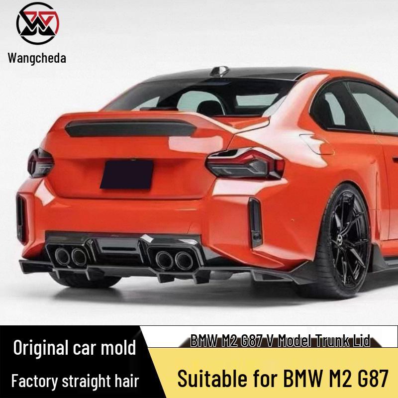 BMW M2 G87 V-Style Carbon Fiber Trunk Lid Rear Bumper Cover