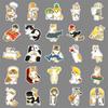 50 Cute Hand-Drawn Kitten Doodle Stickers for Water Bottles and Computers