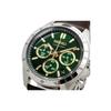 Seiko 1/5 Second Chronograph Quartz Men's Watch SBTR017 Green with Brown Leather Strap [Official Japanese Product]