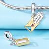 Copper Metal Trendy Fashion Mysterious Envelope Pendant Bead Components Bracelet High Quality Fine Jewelry Charm Bead Components Compatible With