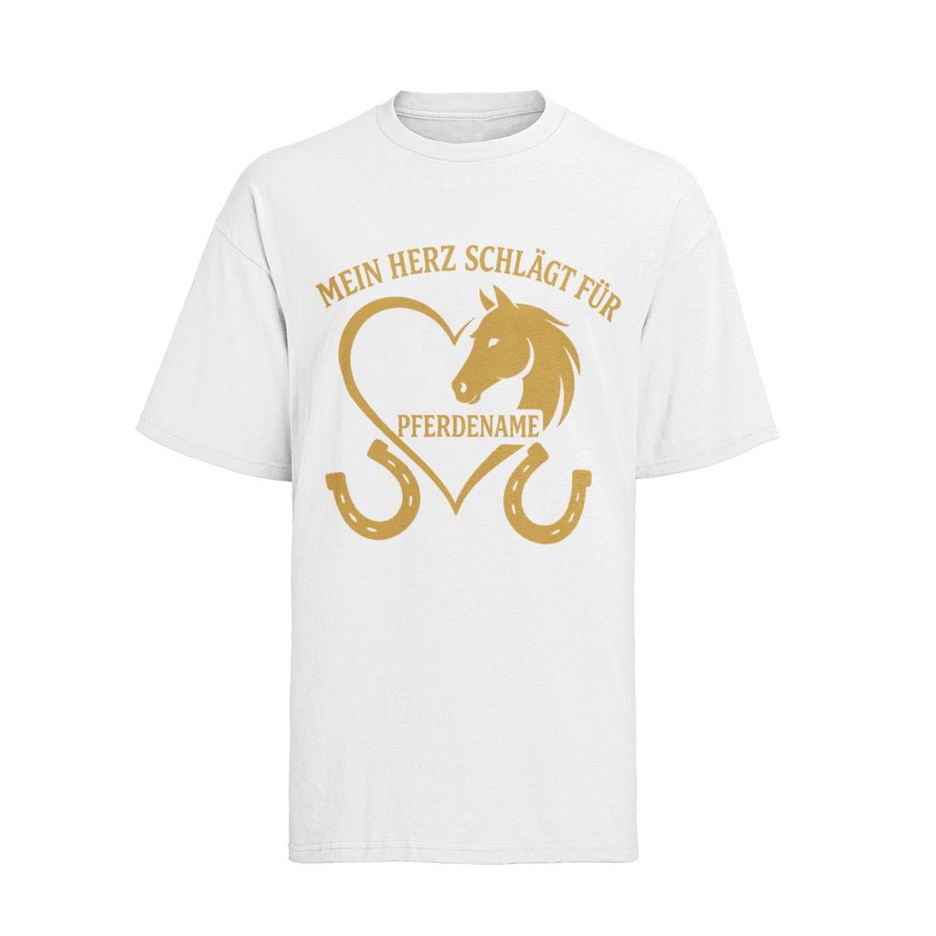 Personalised Horse Lover Gift Horse Name Organic Ladies Shirt Oversized