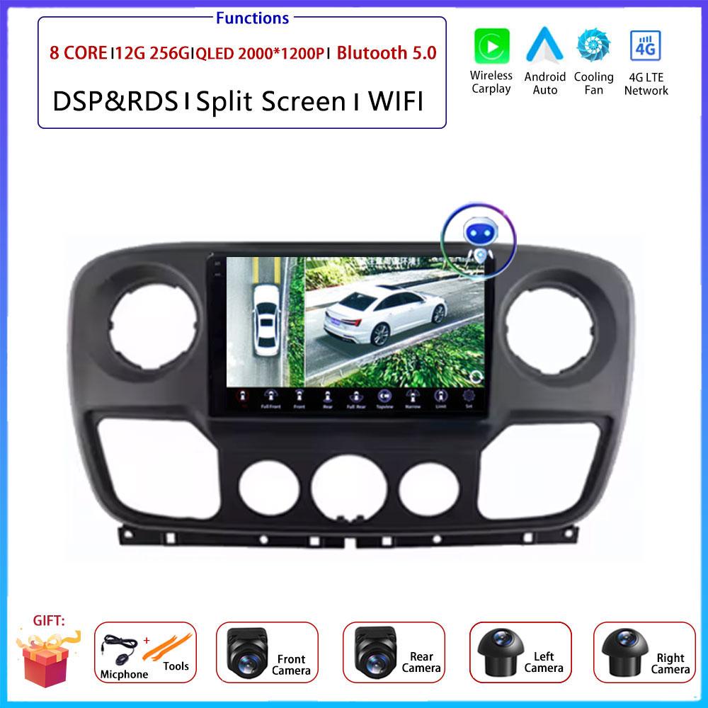 For Renault Master Nissan NV400 Opel Movano 2010 - 2021Android Carplay Auto Car Radio Navigation GPS Multimedia Video Player