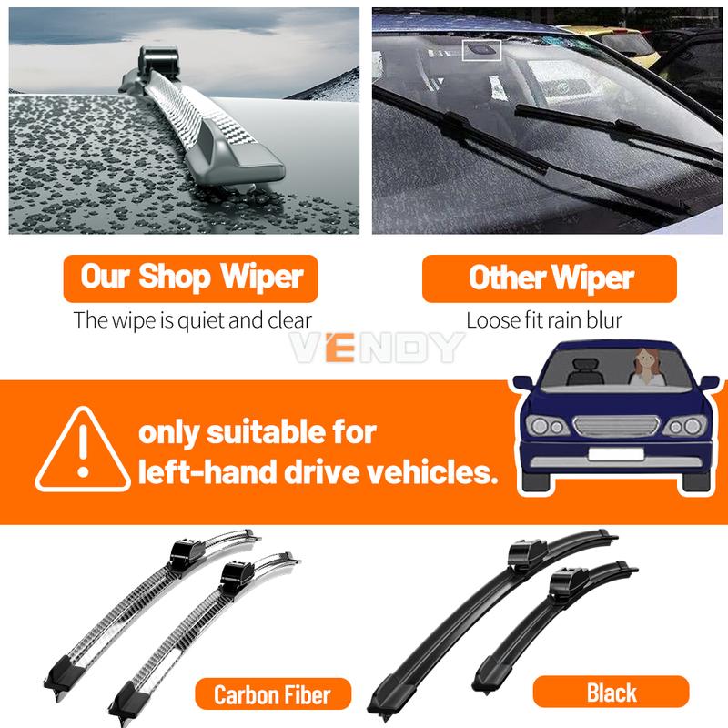 For Dodge Ram 1500 2500 3500 2002-2018 2003 2005 2008 2009 2010 2012 2015 2pcs Front Windshield Wiper Blades Windscreen Wipers