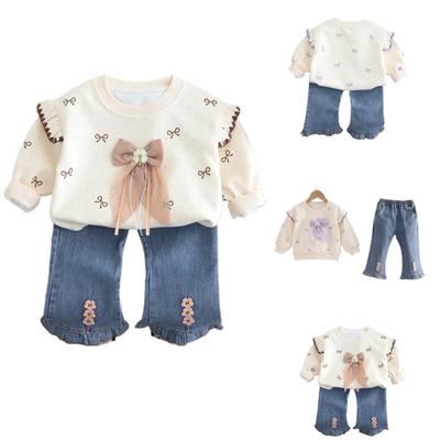 Kinder Freizeit Langarm Set, Bequeme Alltagsoutfits