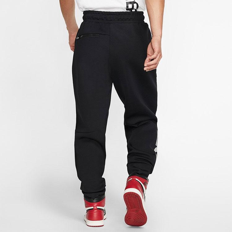 Jordan 23 Engineered Printed Logo Slim Fit Drawstring Knit Joggers Men Bottoms Black CD6061-010