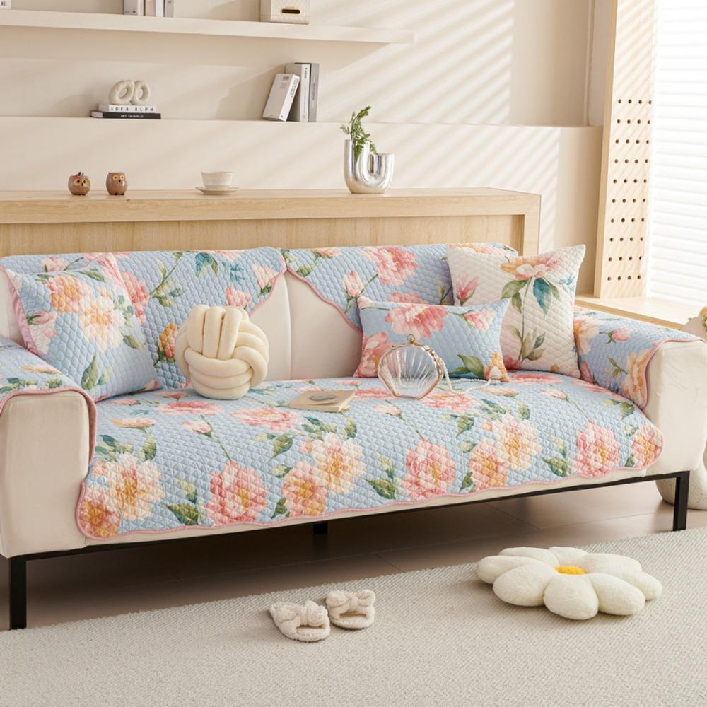 

Cotton Cat Scratch Proof Sofa Cover Slip Resistant All Season Use Nordic Simple Modern Fabric Cushion Protector 70*70cm