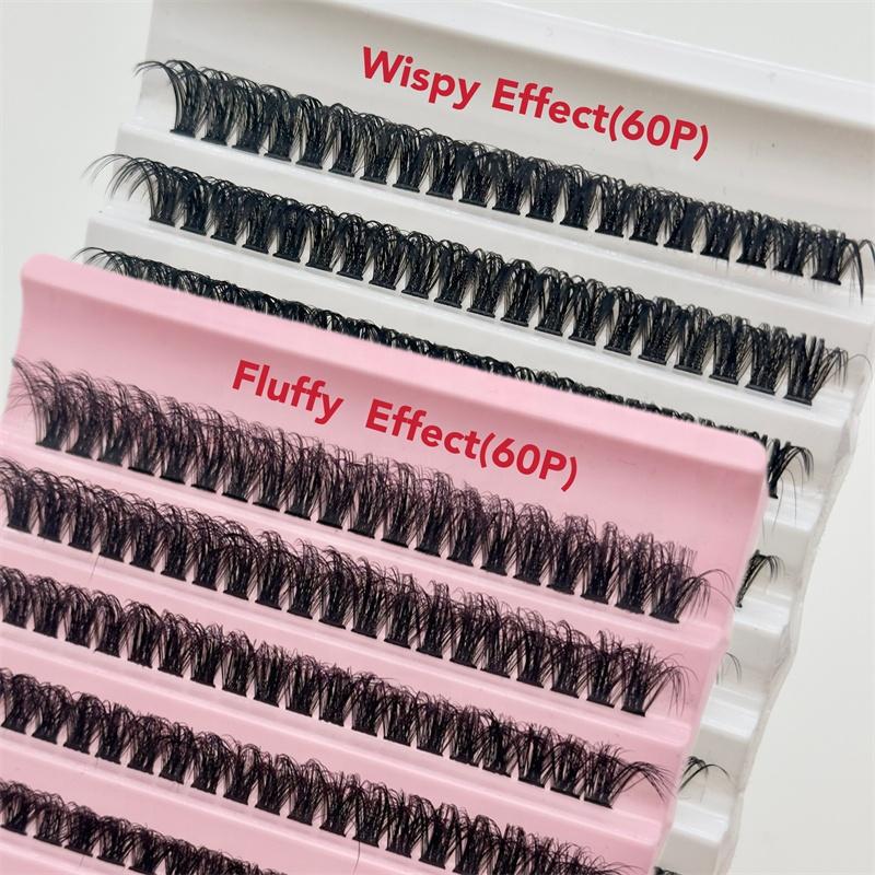 Sunland New Hot Handmade Self Grafting Lashes Extensions 50d-100d for Lash Clusters Premade Fan Diy 12 Rows