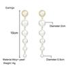 Simple Long Dangle Wedding Party Beautiful Gift Pearl Ball Drop Earrings Jewelry Accessories for Women Girls Fashion Earringsing