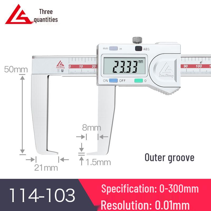 Stainless Steel Digital Vernier Caliper 10-150mm for Inner/Outer Groove Measurement