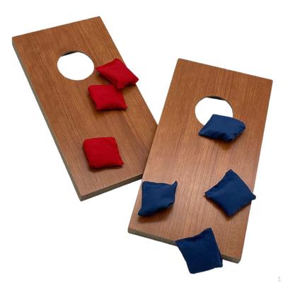 2x Wood Corn Hole Boards Set Mini Bags Toss Game Outdoor Desktop Cornhole