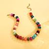 1Pcs Chunky Summer Beach Statement Jewelry Gifts Boho Colorful Acrylic Beaded Choker Necklace For Women