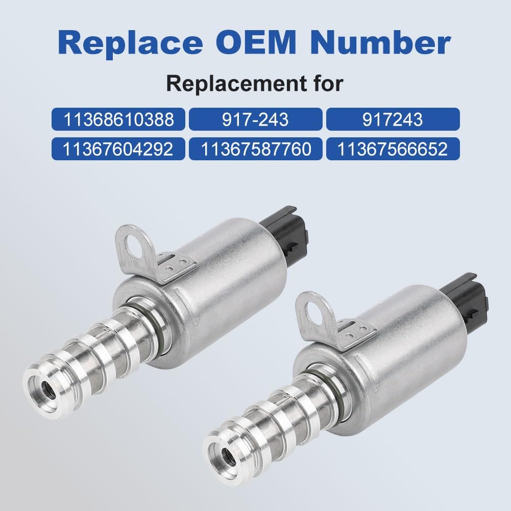 2 PCS OCV Oil Control Variable Valve Timing (VVT) Solenoid Replacement for 11368610388 11367587760 Compatible with Mini Cooper S Clubman R55 R56 R57