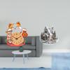 Wall Clock for Kids Bedroom Kitchen Office with Acrylic Snow House Table Ornament Winter Holiday