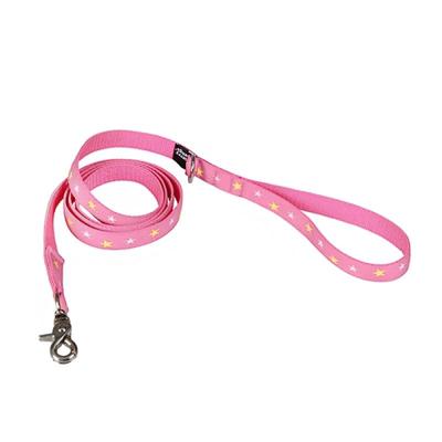 Star (Rosa) Jacquard-Band Leine