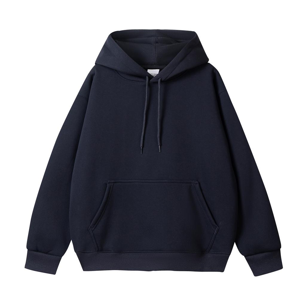 Cotton Silver Fox Fleece Hooded Sweatshirt Hong Kong Style Youth Fleece-Lined Oversized Fashionable Youth Sweatshirt