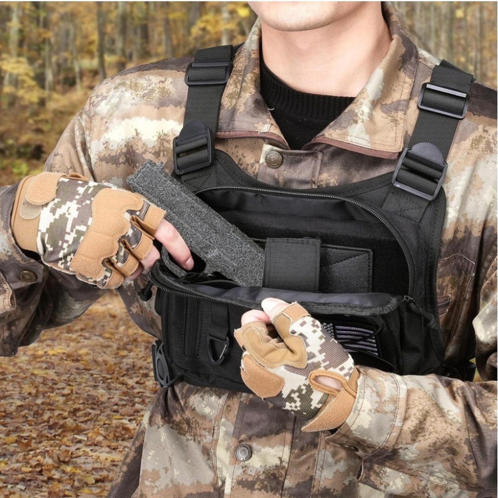 

Нагрудная сумка Мужской жилет Edc Противоугонный нагрудный рюкзак Риг для уличных велосипедных сумок Бег Нагрудный рюкзак One Size