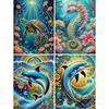 5D DIY Partial Special Shaped Drill Diamond Painting Kit Marine Animals Decor