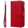 For iPhone Air Magnetic Leather Case Mobile Cover with Detachable Zipper Wallet Strap