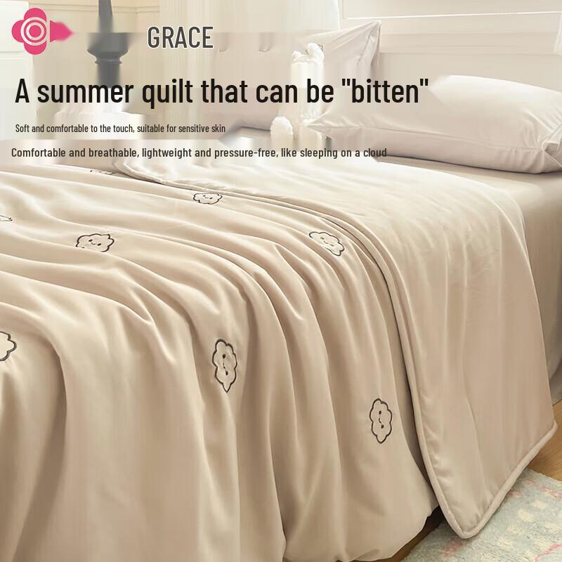 

JVR Embroidered Washed Cotton Summer Quilt