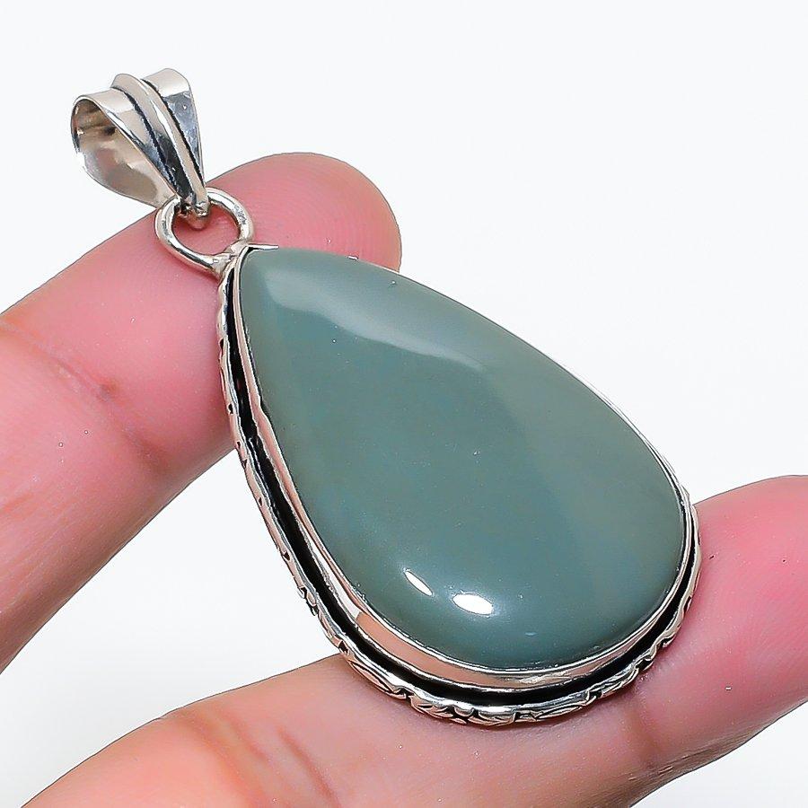 Natural Imperial Jasper Gemstone 925 Sterling Silver Jewelry Pendant 2.05 AP-15836