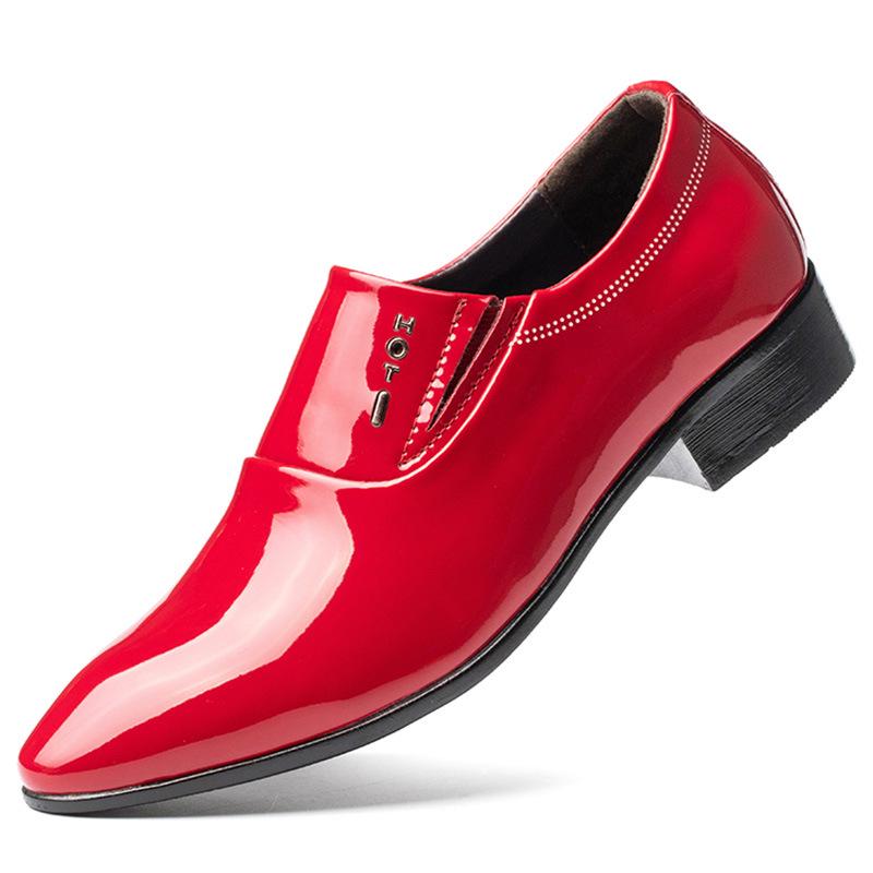 Korean Style Pointed Toe White Breathable Leather Shoes - Casual Business Men's Formal Driving Loafers