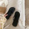Fashion Casual Flat Flip-flops Women's Summer Outer Wear Non-slip Bath Pinch Foot Cool Slippers Beach Shoes